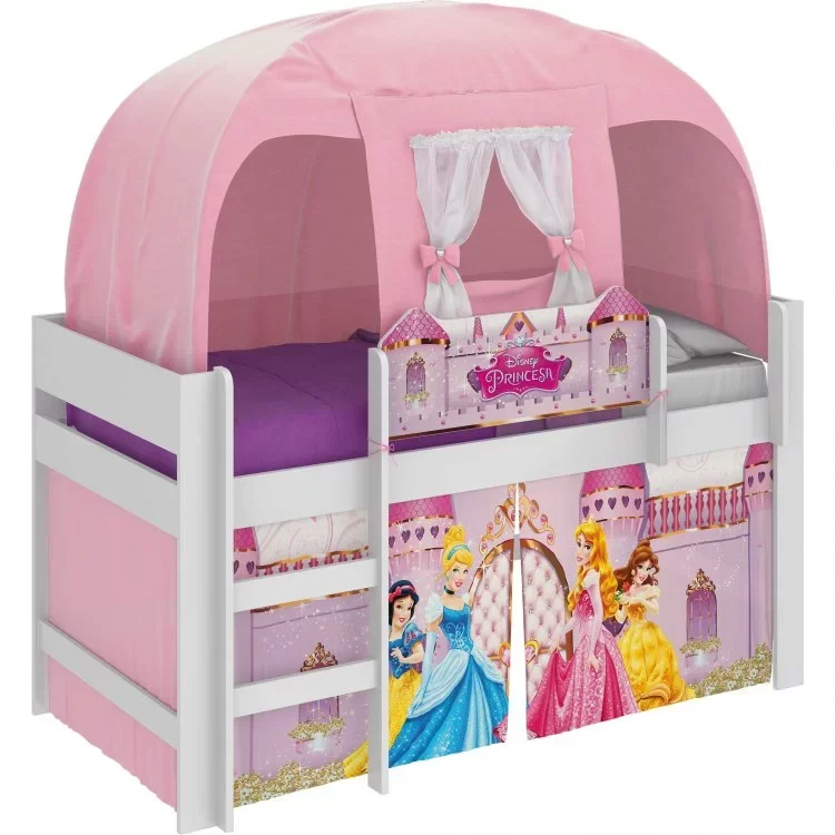 Ver imagem 2 de Cama Alta Infantil com Barraca Princesas Disney Play 
