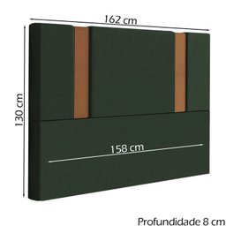 Cabeceira Queen 158 cm Veron Veludo Verde Soon - 4