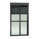 Ver imagem 1 de Porta Correr Integ.2F.Móveis 220 x 200 Elite c/Fecho Autom V.Liso Preto Brimak