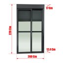 Ver imagem 4 de Porta Correr Integ.2F.Móveis 220 x 200 Elite c/Fecho Autom V.Liso Preto Brimak