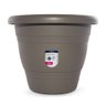 Vaso para Planta Plástico Redondo Cinza 33x35x35cm Atlas - 2