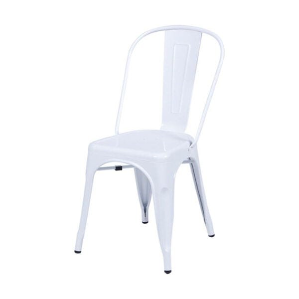 Cadeira Cairo em Aço sem Braços com Pintura Epóxi Branca - 2