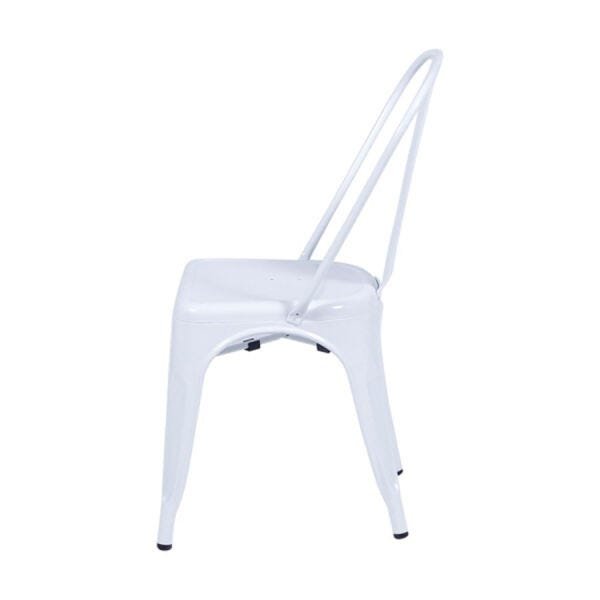Cadeira Cairo em Aço sem Braços com Pintura Epóxi Branca - 3