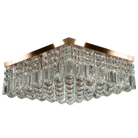 Lustre De Cristal Legitimo Wonderwall 40x40 Cobre MarryLuz