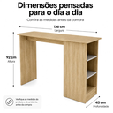 Ver imagem 5 de Bancada Gourmet Ravenna 136cm com 3 Nichos Dourado - J Carvalho