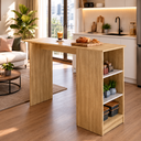 Ver imagem 1 de Bancada Gourmet Ravenna 136cm com 3 Nichos Dourado - J Carvalho