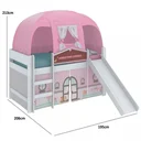 Ver imagem 3 de Cama Infantil com Escorregador e Barraca Minha Doce Casinha Play Pura Magia