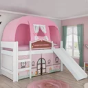 Ver imagem 1 de Cama Infantil com Escorregador e Barraca Minha Doce Casinha Play Pura Magia