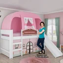 Ver imagem 4 de Cama Infantil com Escorregador e Barraca Minha Doce Casinha Play Pura Magia
