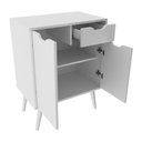 Ver imagem 4 de Gabinete Banheiro 60cm 2 Portas e 1 gaveta Retrô Multimóveis CR10118 Branco