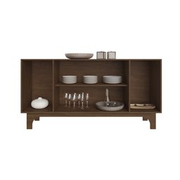 Buffet Delícia 4 Portas Lisas Jcm Movelaria Café/off White - 3