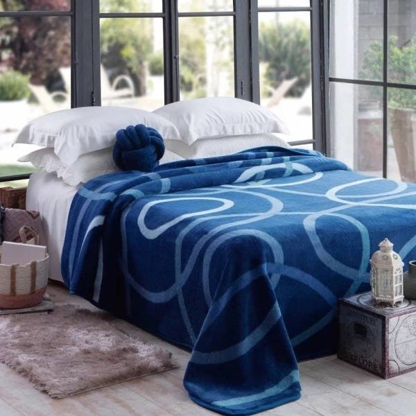 Cobertor Casal Jolitex -Kyor Plus Avalon Azul