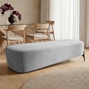 Ver imagem 1 de Puff Recamier Decorativo Orgânico Lavie 140cm Premium Chenille Bouclê Prata - Desk Design