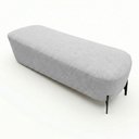 Ver imagem 5 de Puff Recamier Decorativo Orgânico Lavie 140cm Premium Chenille Bouclê Prata - Abmaza