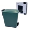 Lixeira Retangular com Pedal Slim 5 Litros Verde - 1