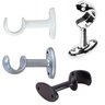 Kit Suporte Cortina Varão 28mm Metal Resistente Branco, Preto, Cromado, Aço Escovado 3 Peças Decorib - 1