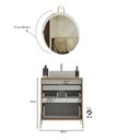 Ver imagem 3 de Gabinete de Banheiro 60cm com Cuba e Espelho Ref 650 Cewal - Itapuã/thassos