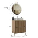 Ver imagem 2 de Gabinete de Banheiro 60cm com Cuba e Espelho Ref 650 Cewal - Itapuã/thassos