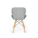 Ver imagem 1 de Cadeira Charles Eames Eiffel Slim Cinza Estofada Decoração Escritório Sala Estar Mesa Jantar