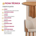 Ver imagem 7 de Sala de Jantar Mesa Selene 135cm Madeira Tampo Laminado Linho Off/ Star Caramelo/ Imbuia Nat.