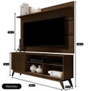 Ver imagem 2 de Rack com Painel para Sala Televisão até 50 Polegadas - Mod.2031:Cedro - Ripado