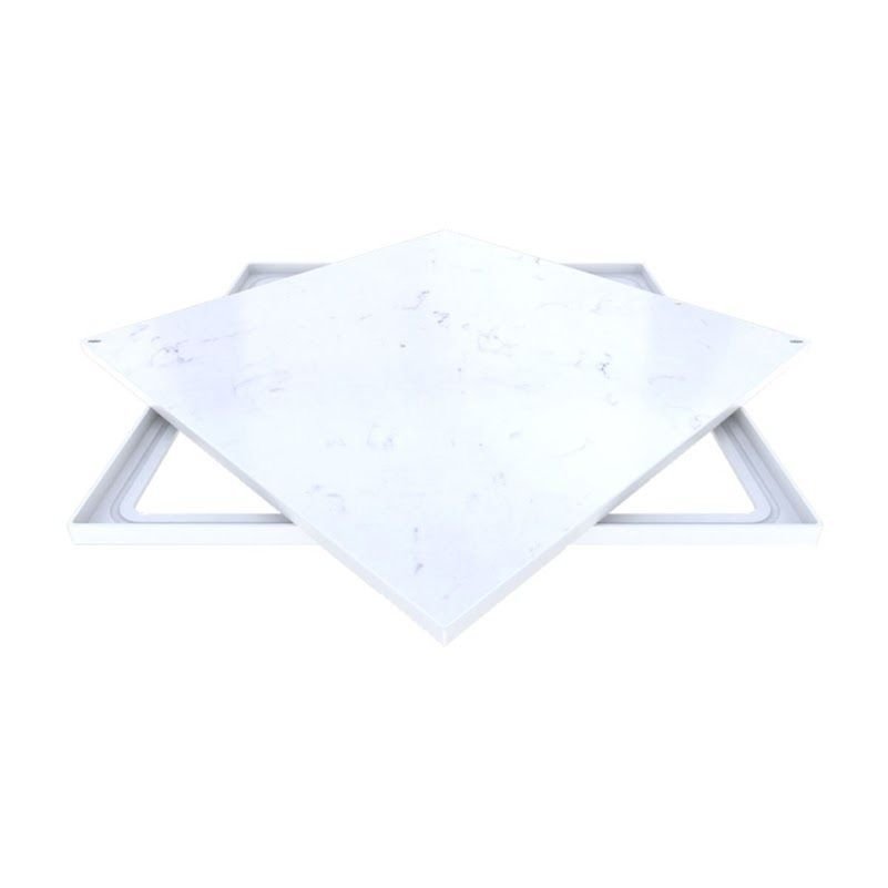 Ver imagem 3 de Tampão Simples com Rebaixo Passagem Inspeção Branco 80x80cm