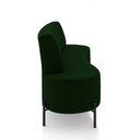 Ver imagem 6 de Sofá Living Decorativo 2 Lugares 1,60m Katara Pés de Ferro Veludo Verde G33 - Gran Belo
