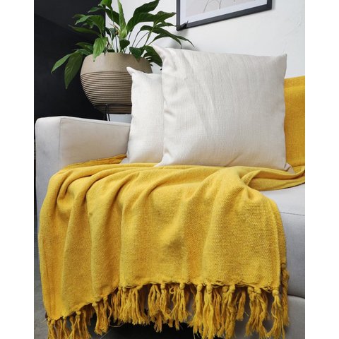 Manta para Sofá Gigante Decorativa Protetora 2,30 x 1,40:Amarelo