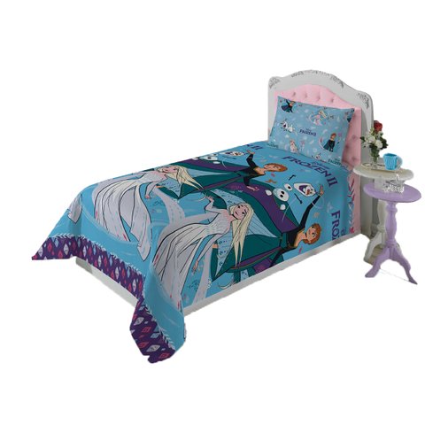 Jogo de Cama Infantil Lepper Frozen Solteiro 2 Peças Microfibra Lilás