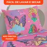 Jogo de Cama Infantil Lepper Barbie Solteiro 2 Peças Microfibra Rosa - 6
