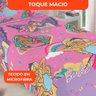 Jogo de Cama Infantil Lepper Barbie Solteiro 2 Peças Microfibra Rosa - 4