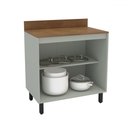 Ver imagem 2 de Balcão de Cozinha 80 Cm Koya 2 Portas Verde Oliva - Politorno