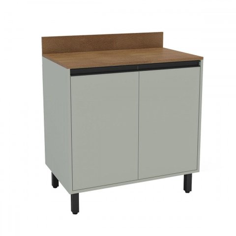 Balcão de Cozinha 80 Cm Koya 2 Portas Verde Oliva - Politorno