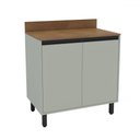 Ver imagem 1 de Balcão de Cozinha 80 Cm Koya 2 Portas Verde Oliva - Politorno