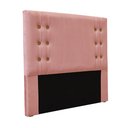 Ver imagem 1 de Cabeceira Decorativa Casal 1,40M Kors Veludo Rosa - Gran Belo