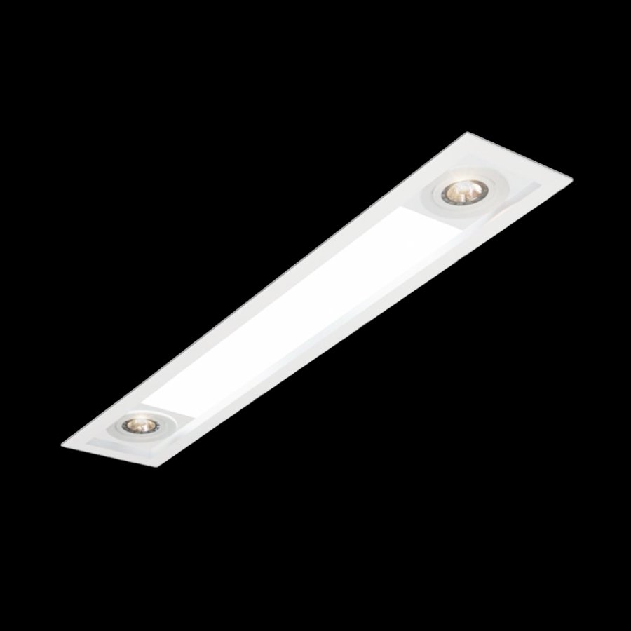 Plafon Luminária de Embutir Magnum 4 Lâmpadas Tubular T8 de 60cm e 2 Spots Dicroica Mr16 Usina - 3