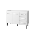 Ver imagem 3 de Balcão de Pia 120 Cm Bianca Amário para Cozinha 120 Compacta Bancada Multiuso - Moblis