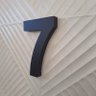 Número 7 de Aço Inox Preto Fosco 3d Caixa Alta 20 cm - 2