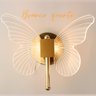 Arandela Butterfly 3k 4k 6k Cristal + Metal Dourado Bivolt - 7