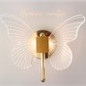 Arandela Butterfly 3k 4k 6k Cristal + Metal Dourado Bivolt - 6
