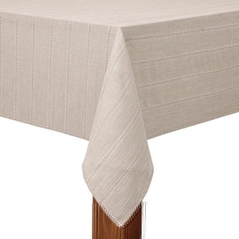 Toalha de Mesa Copa e Cia Dubbo Natural - 10 Lugares Retangular - 180 X 320 Cm
