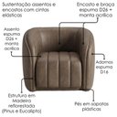 Ver imagem 5 de Poltrona Decorativa Organica Mehis Base Fixa Courino Tcs 729 Moll