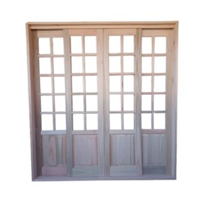 Porta Correr Vidro/almofada Eucalipto 2,15x1,20 Cx14 Frainer