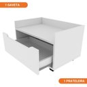 Ver imagem 4 de Balcão Gabinete de Chão 60cm 1 Gaveta com Rodízios Bn3647 Tecnomobili Branco