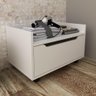 Balcão Gabinete de Chão 60cm 1 Gaveta com Rodízios Bn3647 Tecnomobili Branco - 1