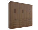 Ver imagem 1 de Guarda Roupa Casal 6 Portas 12 Gavetas com Pés Mônaco Plus D Doro Castanho