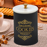 Pote em Inox Preto C/ Tampa em Cerâmica para Cookies 15 cm - 3
