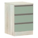 Ver imagem 1 de Mesa de Cabeceira 3 Gavetas 40cm Estrutura Legno Crema Prime Plus Luciane Móveis