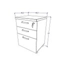 Ver imagem 4 de Mesa de Escritório em L Linha Industrial com Gaveteiro F5 Cor:preto