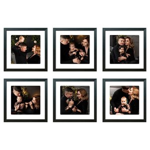 Kit 6 Quadros Porta Retrato Foto 15x15 Paspatur Branca 20x20